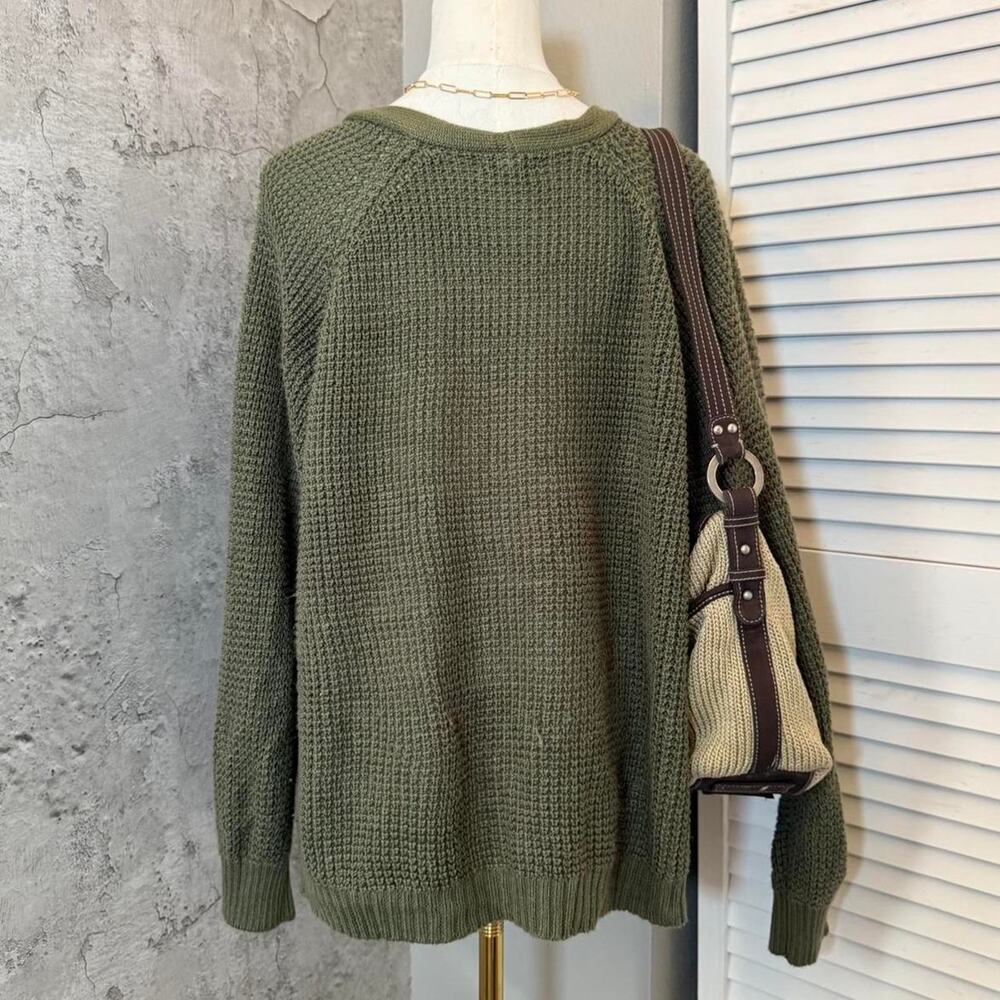 Green Maurice Knit Fall Cardigan - Picture 5 of 7
